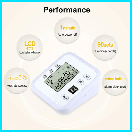 Health Care Arm Blood Pressure Pulse Monitor