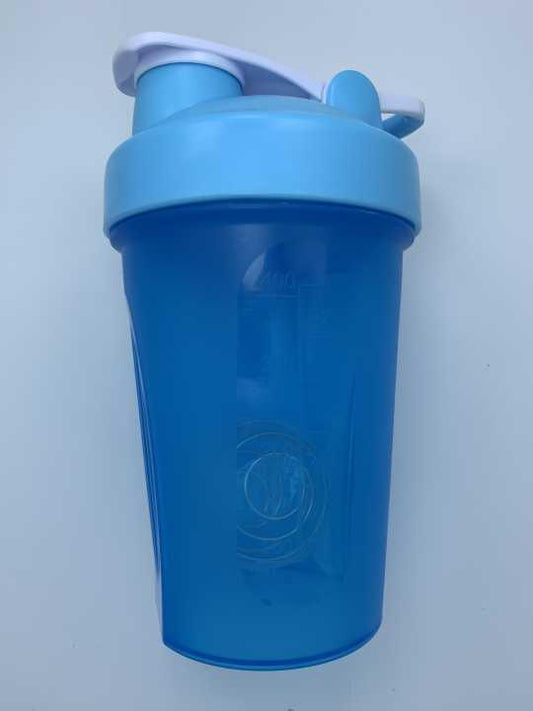 400ml Portable White Protein Shake Bottle with Whisk