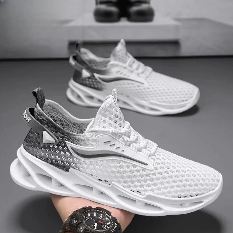 Men’s Mesh Lace-up Low-Top Running Sneakers