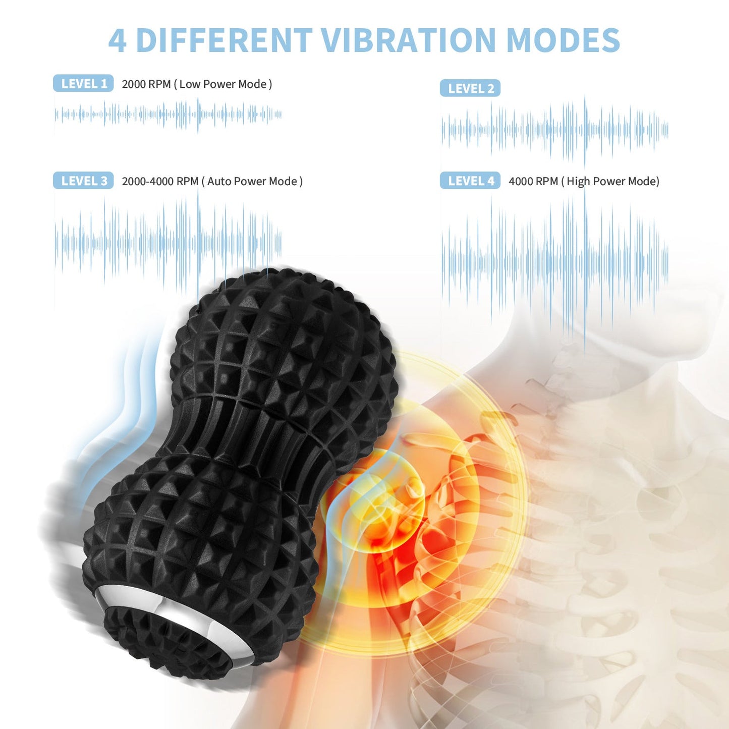 Electric Vibration Peanut Massage Ball for Relaxation