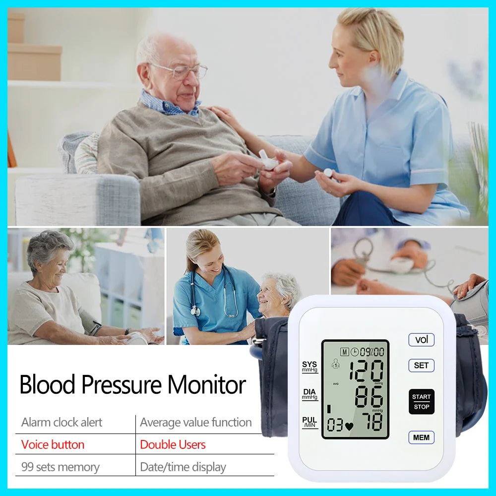 Health Care Arm Blood Pressure Pulse Monitor