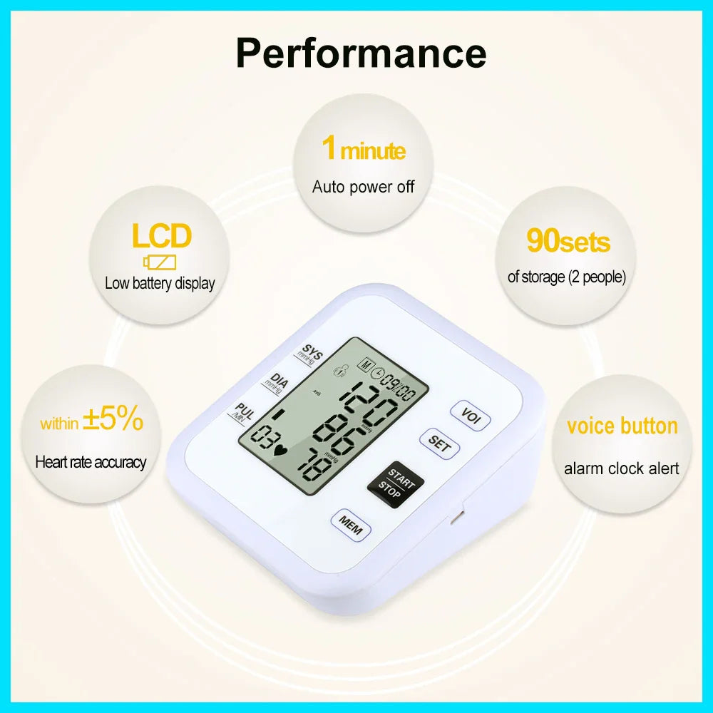 Health Care Arm Blood Pressure Pulse Monitor