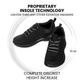 Q216 Ultra Lightweight Height Increasing Sneakers Black Grey