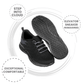 Q216 Ultra Lightweight Height Increasing Sneakers Black Grey