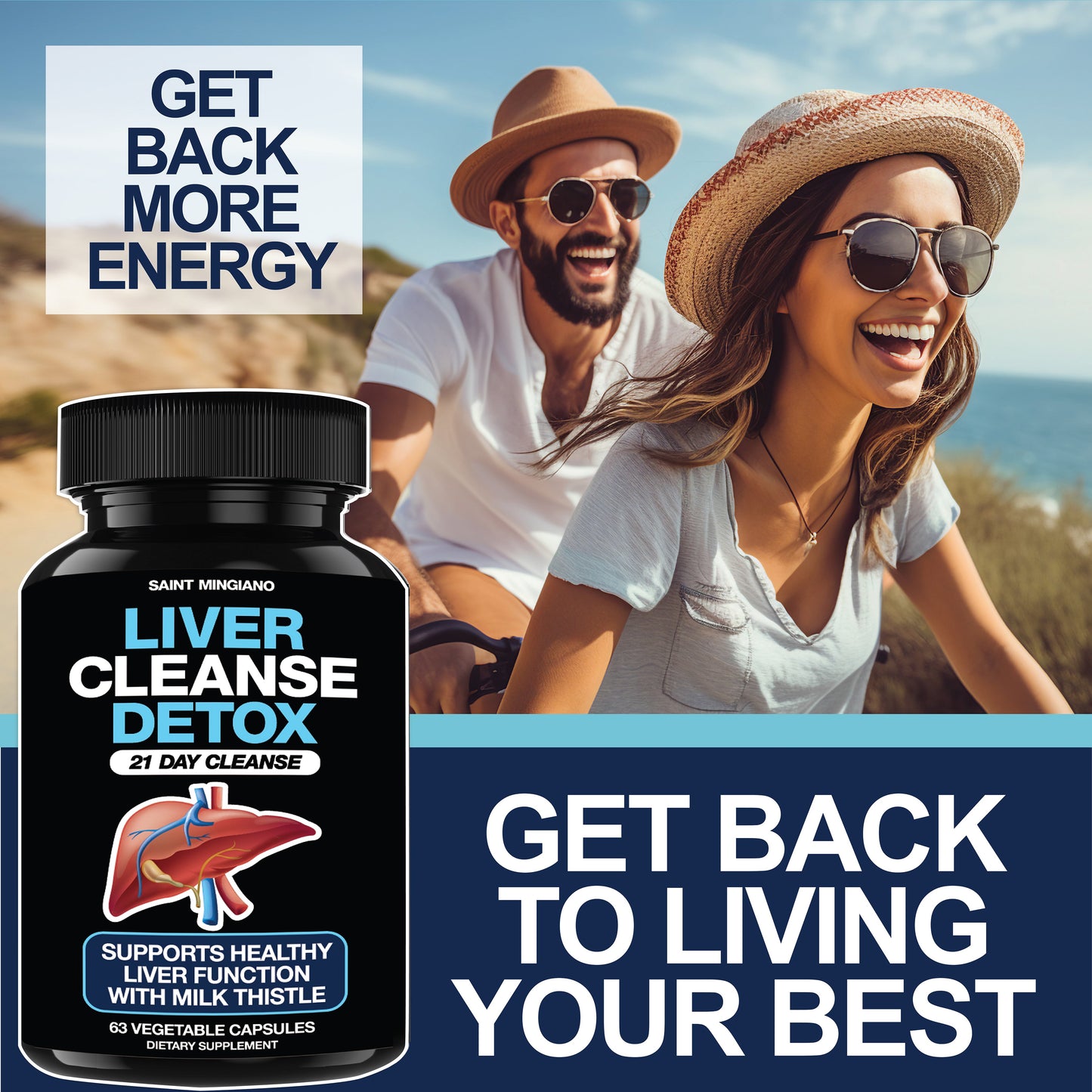Liver Cleanse Detox & Repair - 21 Day Cleanse - Natural Liver Support Supplement with Milk Thistle