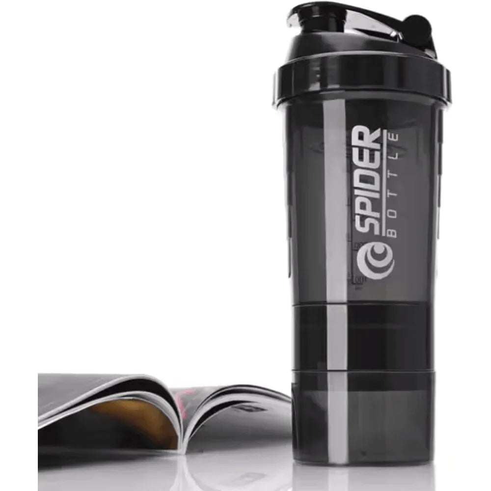 3-Layer Shaker Protein Mixing Bottle for Exercise