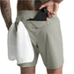 Men's Performance Shorts Quick Dry  Zipper Pocket