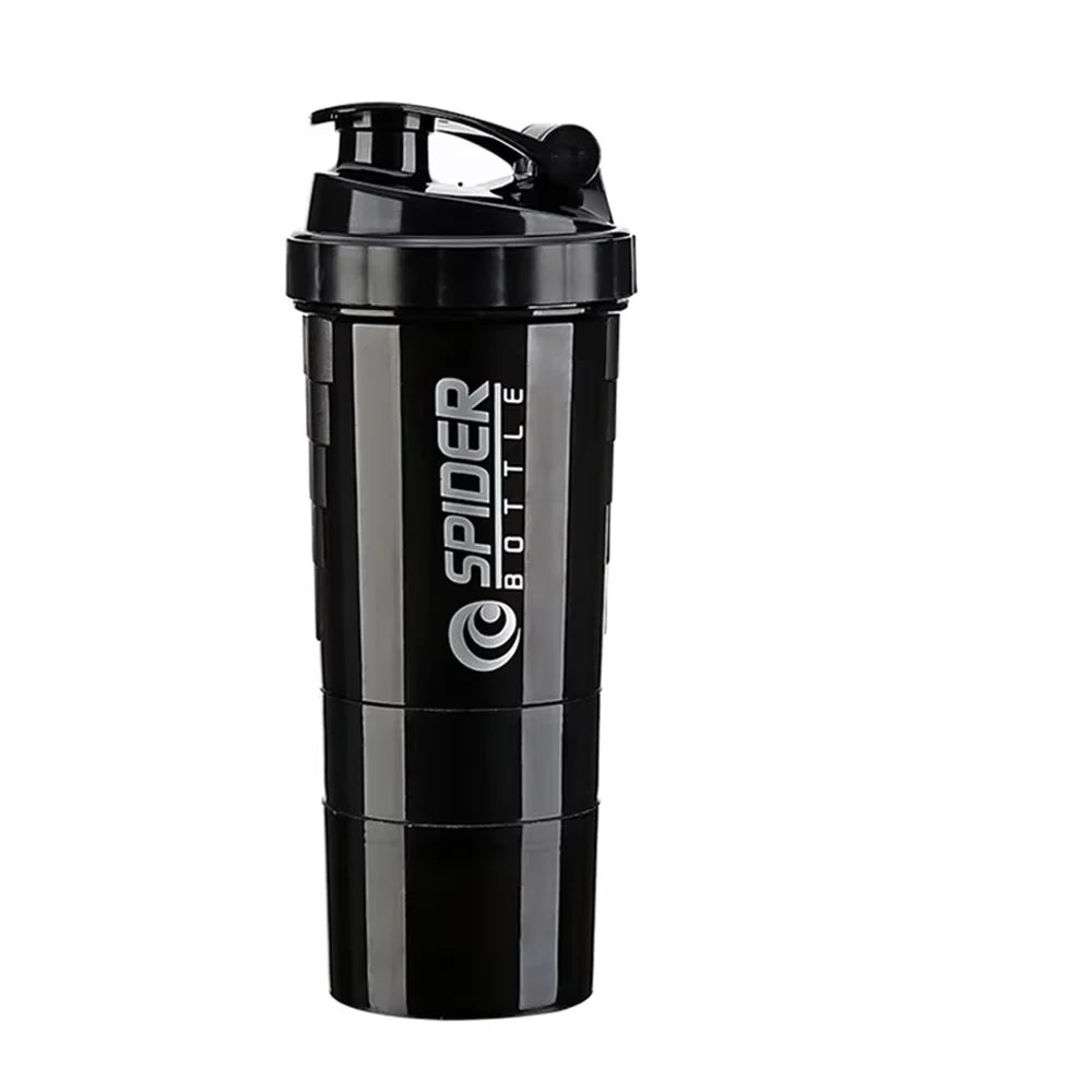 3-Layer Shaker Protein Mixing Bottle for Exercise