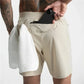 Men's Performance Shorts Quick Dry  Zipper Pocket