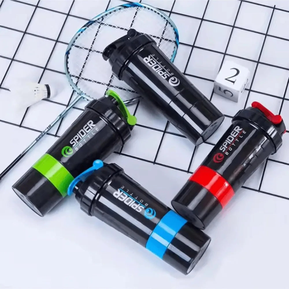 3-Layer Shaker Protein Mixing Bottle for Exercise