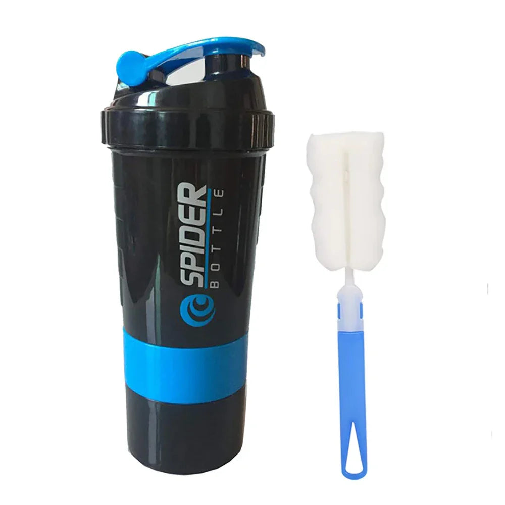 3-Layer Shaker Protein Mixing Bottle for Exercise
