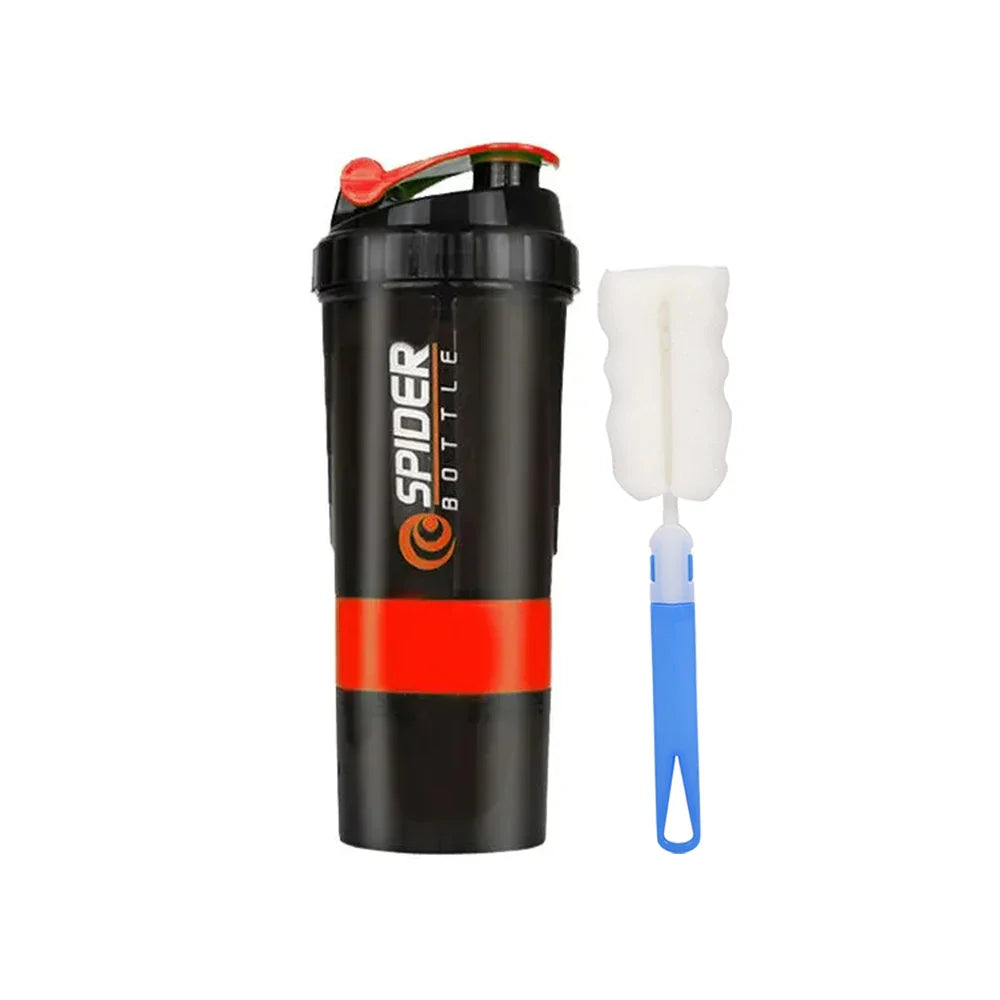 3-Layer Shaker Protein Mixing Bottle for Exercise