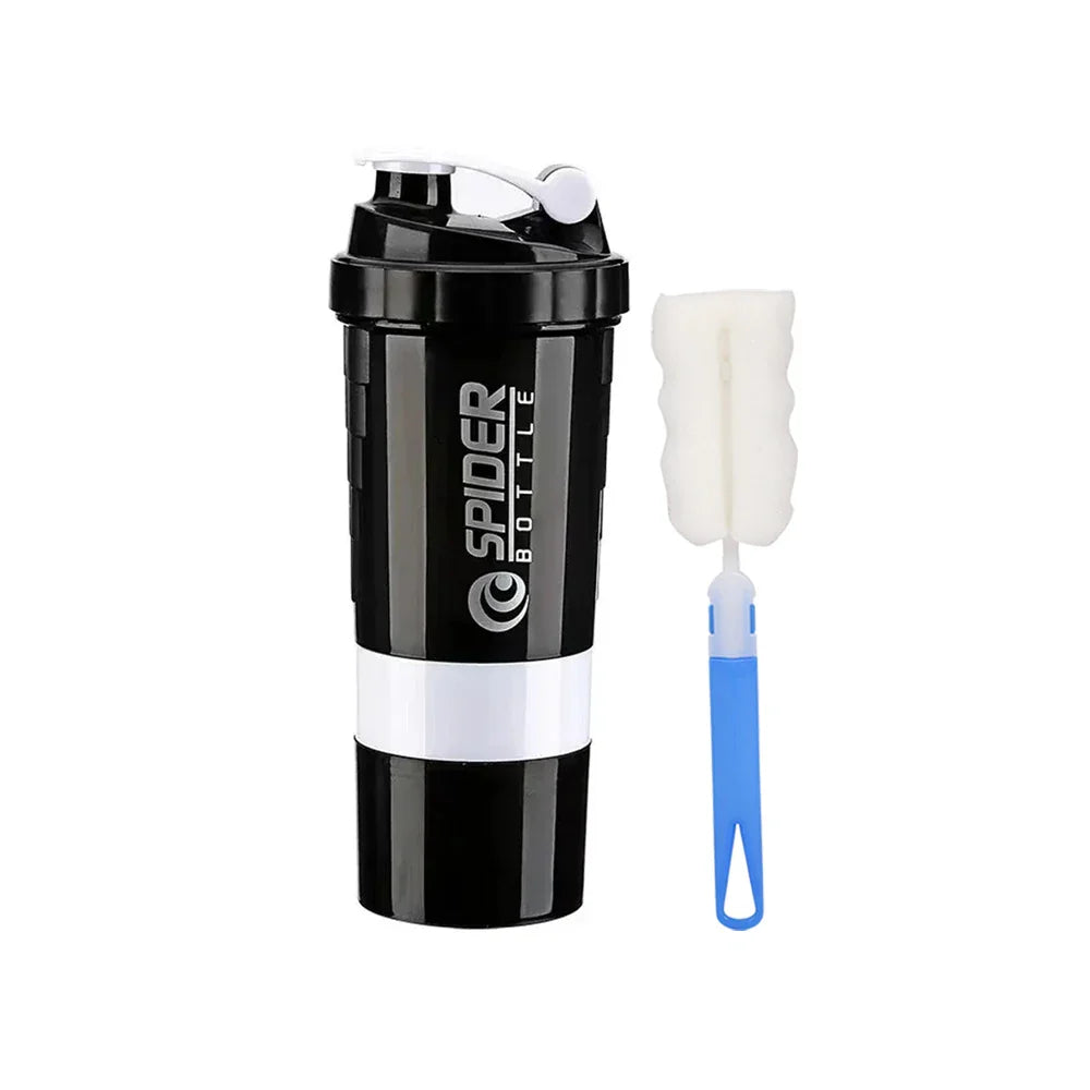 3-Layer Shaker Protein Mixing Bottle for Exercise