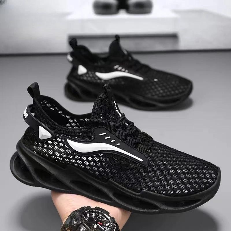 Men’s Mesh Lace-up Low-Top Running Sneakers
