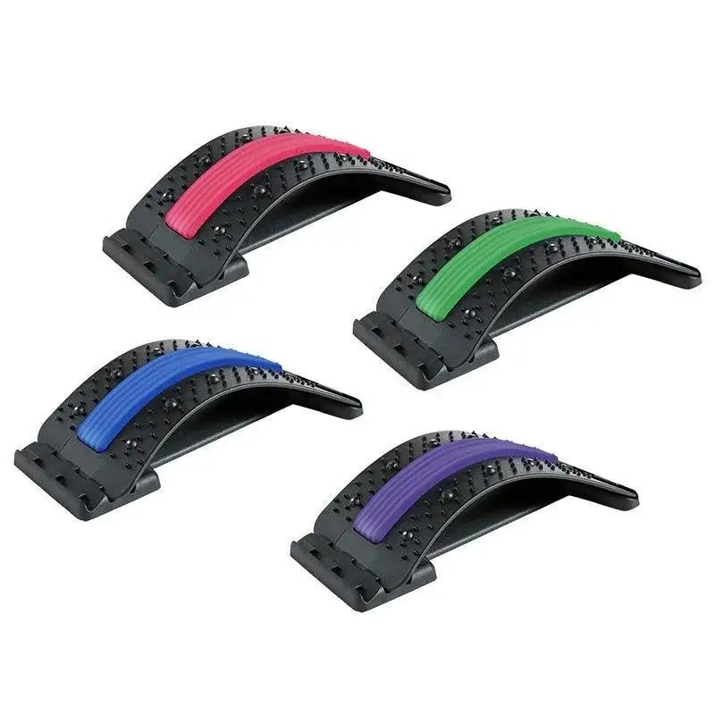 Black Purple Back Stretching Device Muscle Back Massage Relax Stretcher Posture Therapy Back Stretch Spine Pain Relief Stretcher Support Lower And Upper Muscle Pain Relief