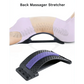 Black Purple Back Stretching Device Muscle Back Massage Relax Stretcher Posture Therapy Back Stretch Spine Pain Relief Stretcher Support Lower And Upper Muscle Pain Relief