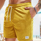 Men’s Summer Corduroy Lace-Up Drawstring Sports Shorts