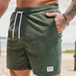 Men’s Summer Corduroy Lace-Up Drawstring Sports Shorts