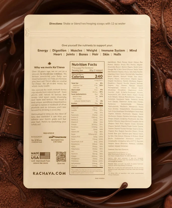 KA'CHAVA All-in-One Nutrition  Shake  Chocolate 15.31 oz 2Pack! 30.62 oz Total