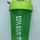 400ml Portable White Protein Shake Bottle with Whisk