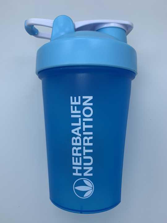 400ml Portable White Protein Shake Bottle with Whisk