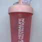 400ml Portable White Protein Shake Bottle with Whisk
