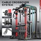 Rovix Premium All-In-One Squat Rack Power Cage With Smith Machine, 2000LBS (SAK59213)