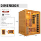 Rövia Aurora 3-Person Indoor Hybrid Sauna Room With Infrared And 4.5KW Steam Heater (SAK41592)
