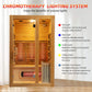 Rövia Luma 2-Person Indoor Hybrid Sauna Room With Infrared And 3.5KW Steam Heater (SAK83750)